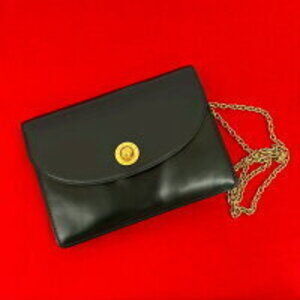 Celine star ball logo calf leather chain shoulder bag Navy Blue 111 2